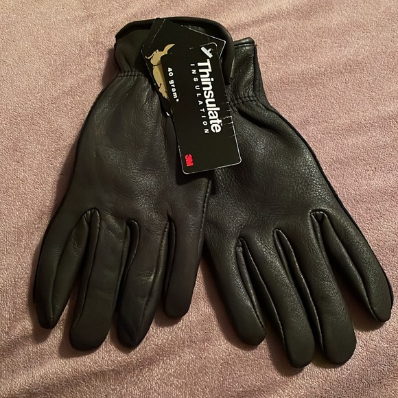Women’s deerskin black leather gloves lined 40g 3M Thinsulate - size Medium - Picture 4 of 10
